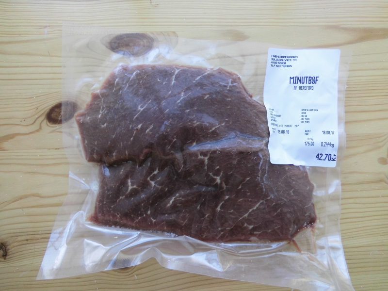 Minut steak, 2 stk. pr. pakke, 150-300 gr.