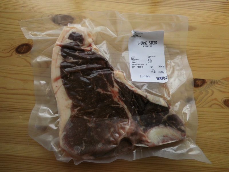 T-bone steak, 400-800 gr.