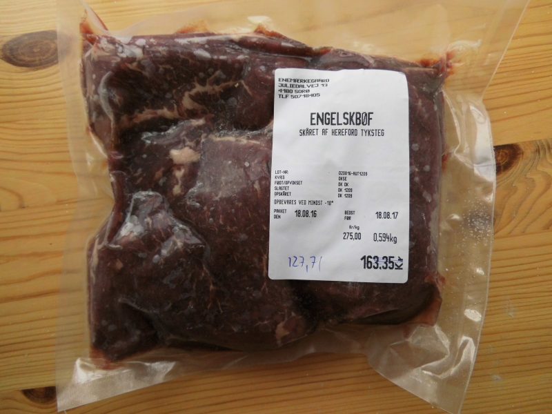 Engelsk bøf, 2 stk pr. pakke, 250-550 gr.